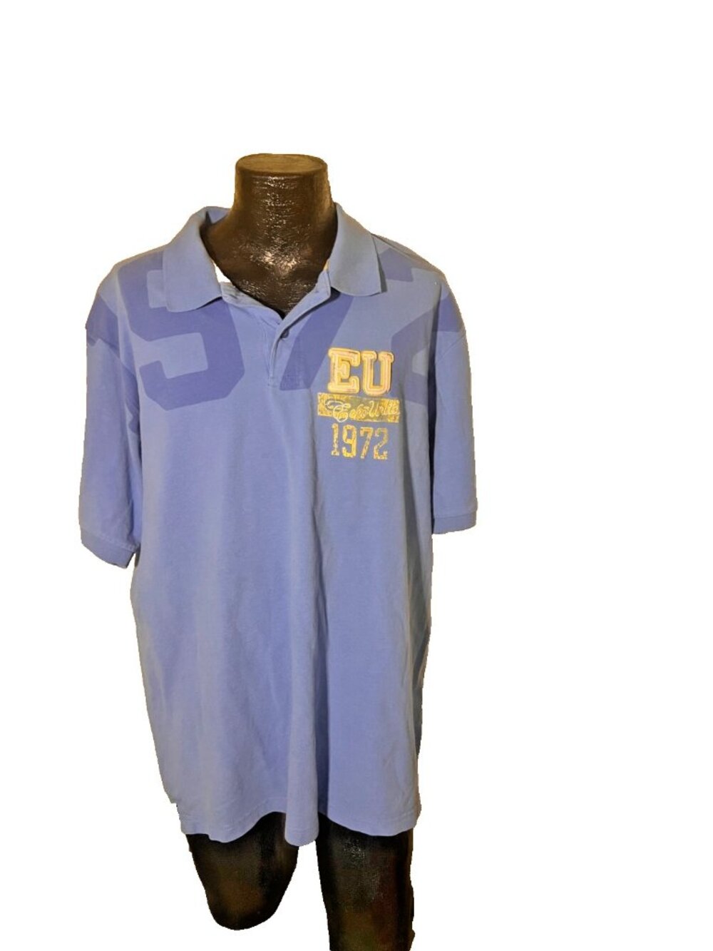 Vintage Y2K Ecko Unltd Mens Blue Graphic Polo Shirt EU 1972 Short Sleeve 2000s